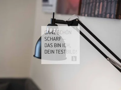 Schwarze verstellbare Schreibtischlampe vor unscharfem Hintergrund