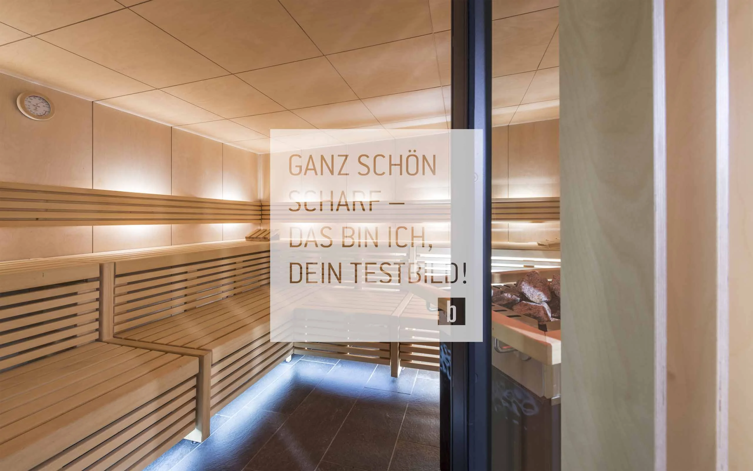 Moderner Holzbadezimmer mit Sauna und Heizungskammer