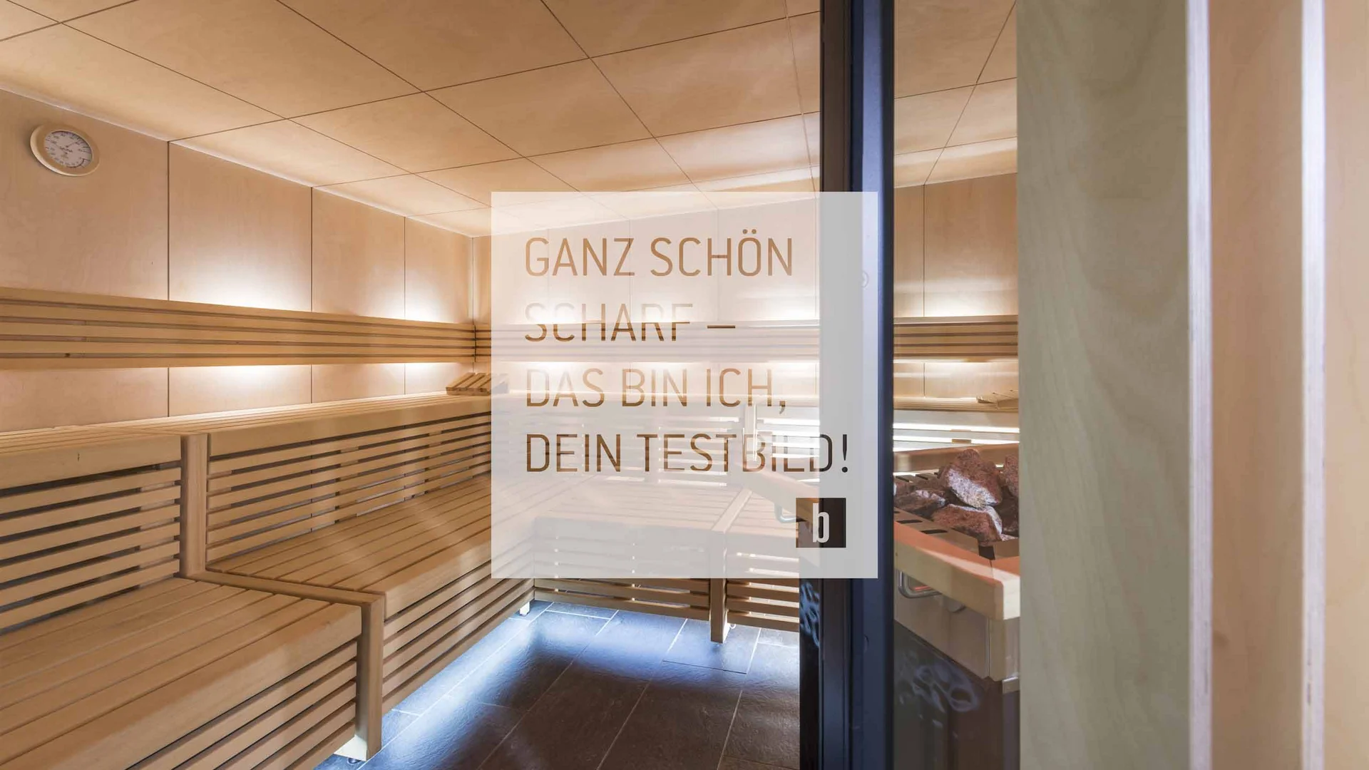 Moderner Holzbadezimmer mit Sauna und Heizungskammer